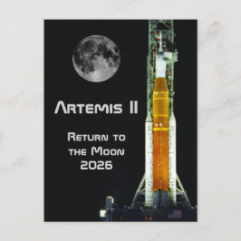 Artemis II Moon Mission Briefkaart