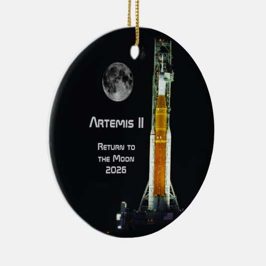 Artemis II Moon Mission Keramisch Ornament (Rechts)