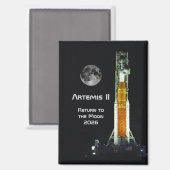 Artemis II Moon Mission Magneet (Voorkant / Achterkant)