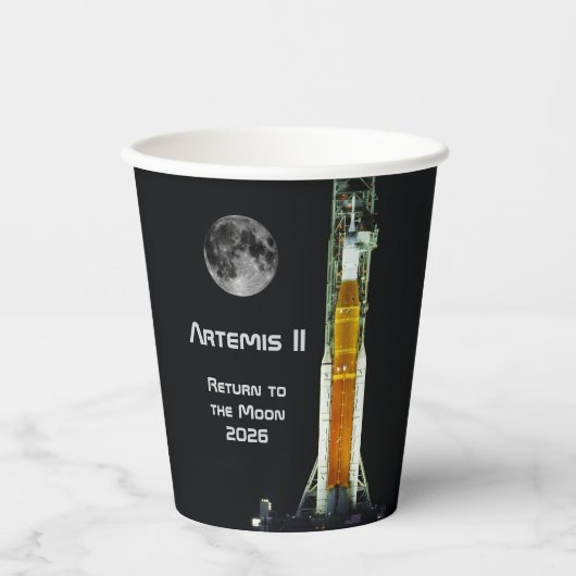 Artemis II Moon Mission Papieren Bekers (Voorkant)