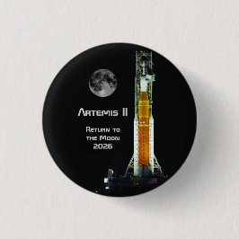 Artemis II Moon Mission Ronde Button 3,2 Cm