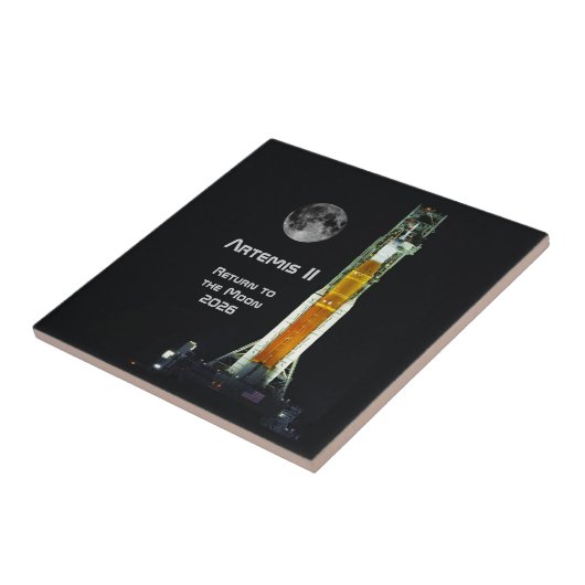 Artemis II Moon Mission Tegeltje (Zijkant)