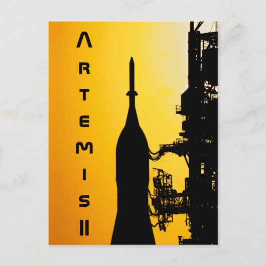 Artemis II naar lanceerplatform Briefkaart (Voorkant)
