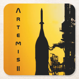 Artemis II naar lanceerplatform Kartonnen Onderzetters