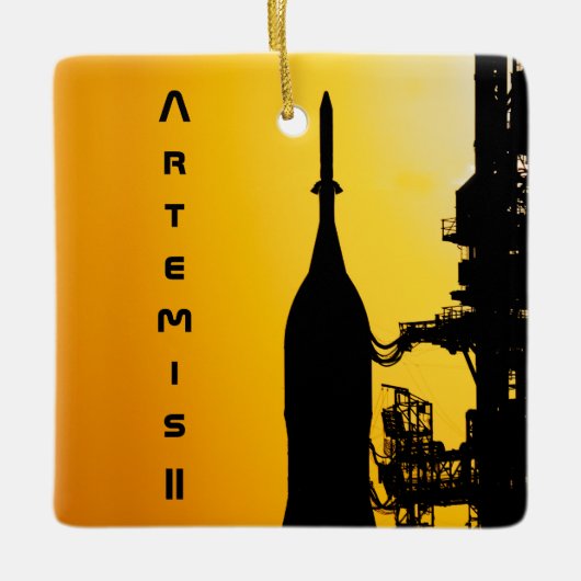 Artemis II naar lanceerplatform Keramisch Ornament (Voorkant)