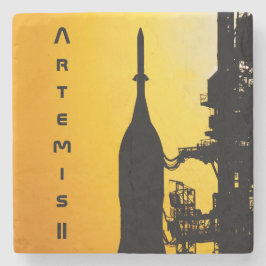 Artemis II naar lanceerplatform Stenen Onderzetter