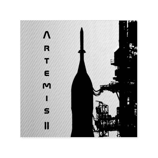 Artemis II naar lanceerplatform Zelfinktende Stempel (Design)