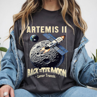Artemis II NASA Maanmissie Kosmische Melkweg Kunst T-shirt