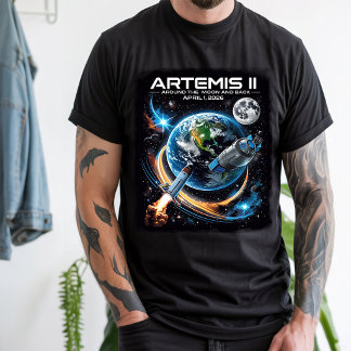 Artemis II NASA Maanmissie Kosmische Raket T-shirt