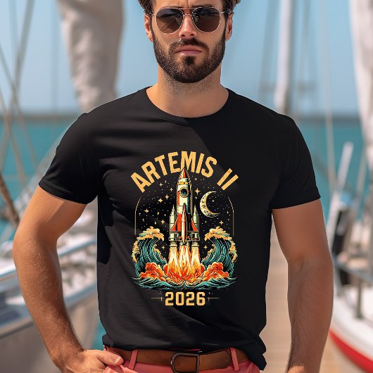 Artemis II NASA Maanmissie Rocket T-Shirt
