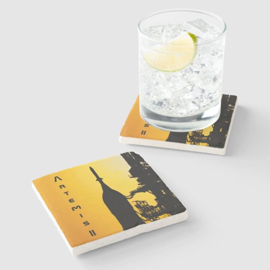 Artemis II to Launch Pad Stenen Onderzetter (Zijkant)