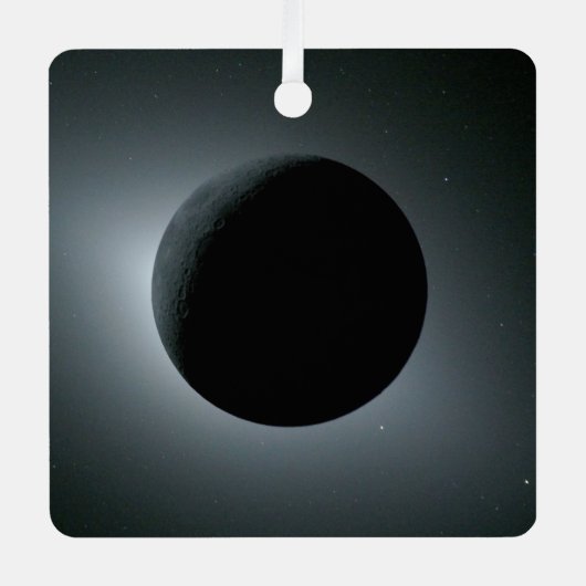 Artemis II Total Solar Eclipse Metalen Ornament (Voorkant)