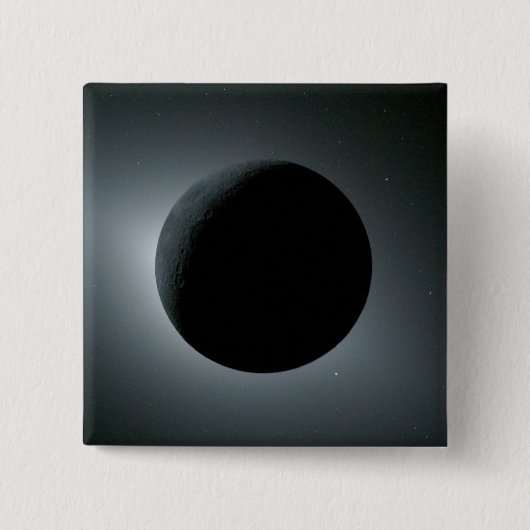Artemis II Total Solar Eclipse Vierkante Button 5,1 Cm (Voorkant)
