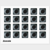 Artemis II Totale Zonsverduistering Vierkante Sticker (Vel)