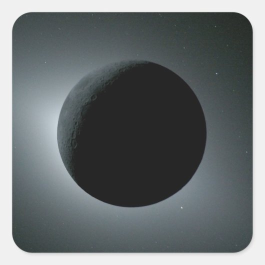 Artemis II Totale Zonsverduistering Vierkante Sticker (Voorkant)