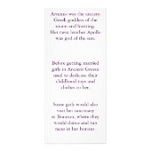 Artemis-informatiekaart Reclamekaart (Achterkant)