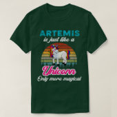 Artemis is als een eenhoorn Funny Mannen Boy Baby  T-shirt (Design voorkant)