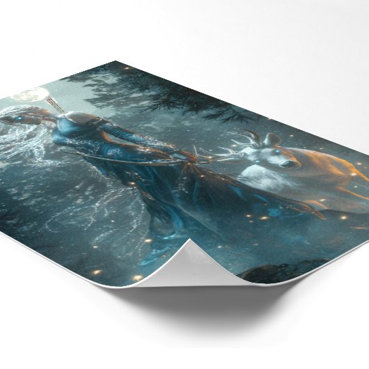 Artemis, jager van de maan - Godin van het wild Poster (Hoek)