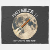 Artemis-maanmissie Fleece Deken (Voorkant (Horizontaal))