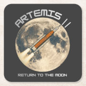 artemis-maanmissie kartonnen onderzetters (Voorkant)