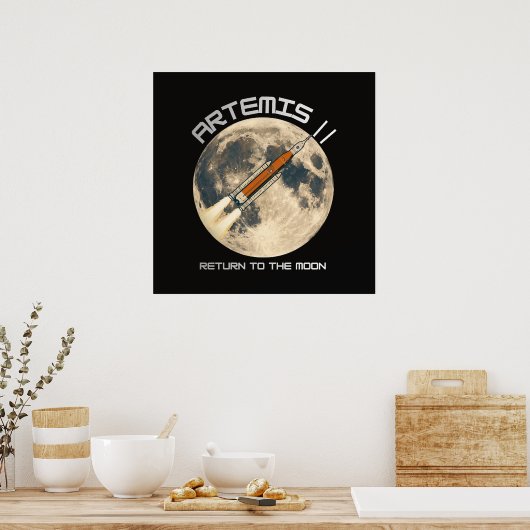 Artemis-maanmissie Poster (Keuken)