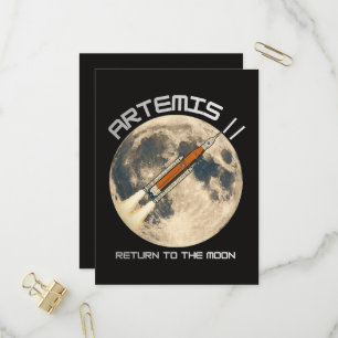 Artemis-maanmissie Uitnodiging Briefkaart