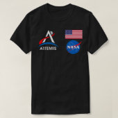 Artemis Mission 1 One Astronaut Patch Front en Ba T-shirt (Design voorkant)