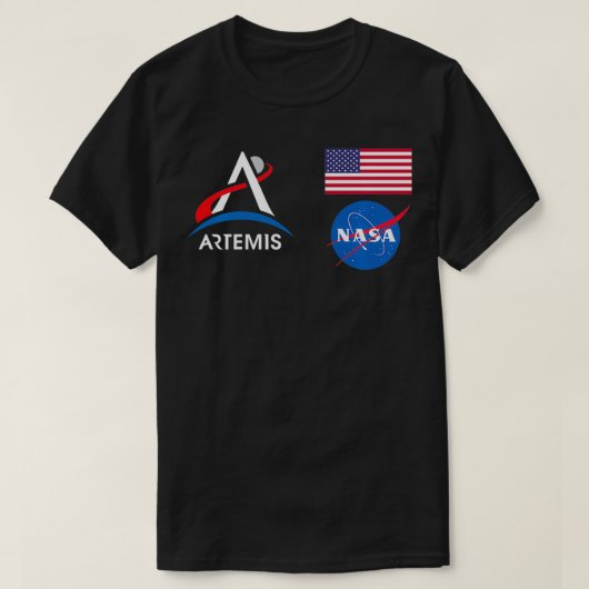 Artemis Mission 1 One Astronaut Patch Front en Ba T-shirt (Design voorkant)