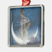Artemis Moon Goddess Scattering Night Stars Metalen Ornament (Links)