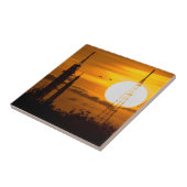 Artemis Moon Rocket in Dawn Tegeltje (Zijkant)