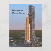 Artemis One Moon Rocket op pad Briefkaart (Voorkant)