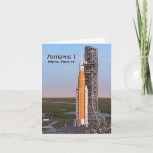 Artemis One Moon Rocket op pad Kaart (Voorkant)