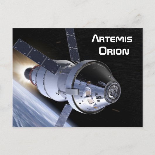 Artemis Orion SLS Moon Mission Briefkaart (Voorkant)