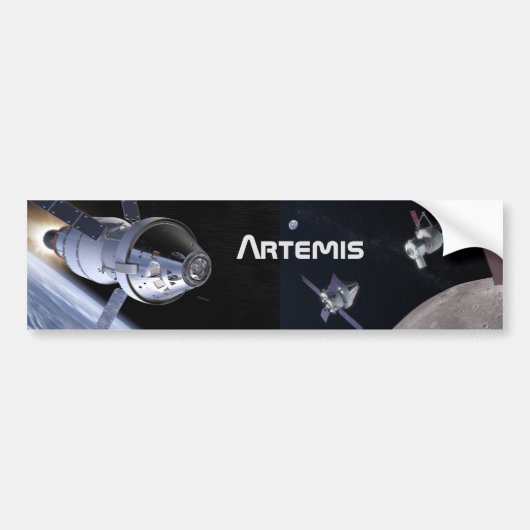 Artemis Orion SLS Moon Mission Bumpersticker (Voorkant)