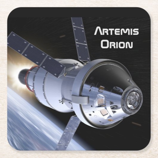 Artemis Orion SLS Moon Mission Kartonnen Onderzetters (Voorkant)
