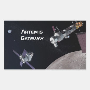 Artemis Orion SLS Moon Mission Rechthoekige Sticker