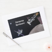 Artemis Orion SLS Moon Mission Rechthoekige Sticker (Envelop)