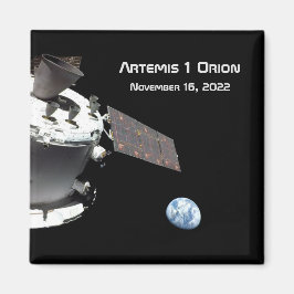 Artemis Orion Spacecraft Blue Marble Button Magneet