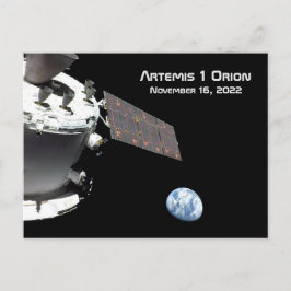 Artemis Orion Spacecraft Blue Marmer Briefkaart