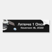 Artemis Orion Spacecraft Blue Marmer Bumpersticker (Voorkant)