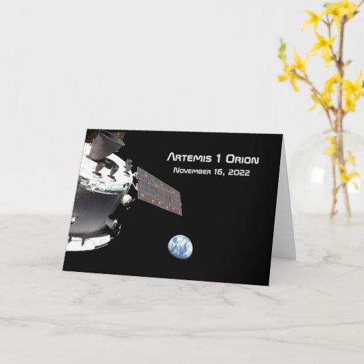 Artemis Orion Spacecraft Blue Marmer Kaart (Gele Bloem)