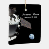 Artemis Orion Spacecraft Blue Marmer Keramisch Ornament (Rechts)