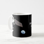 Artemis Orion Spacecraft Blue Marmer Koffiemok (Voorkant links)