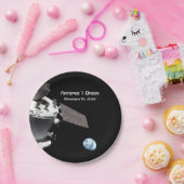 Artemis Orion Spacecraft Blue Marmer Papieren Bordje (Feest)