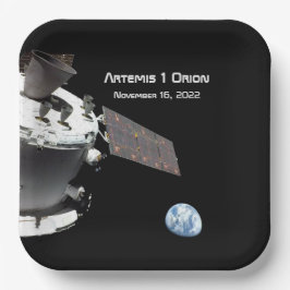 Artemis Orion Spacecraft Blue Marmer Papieren Bordje