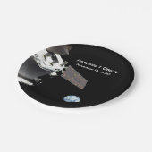 Artemis Orion Spacecraft Blue Marmer Papieren Bordje (Gekanteld)