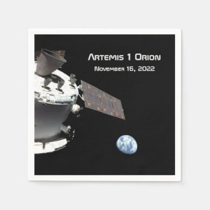 Artemis Orion Spacecraft Blue Marmer Servet