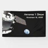 Artemis Orion Spacecraft Blue Marmer Spandoek (Horizontaal)