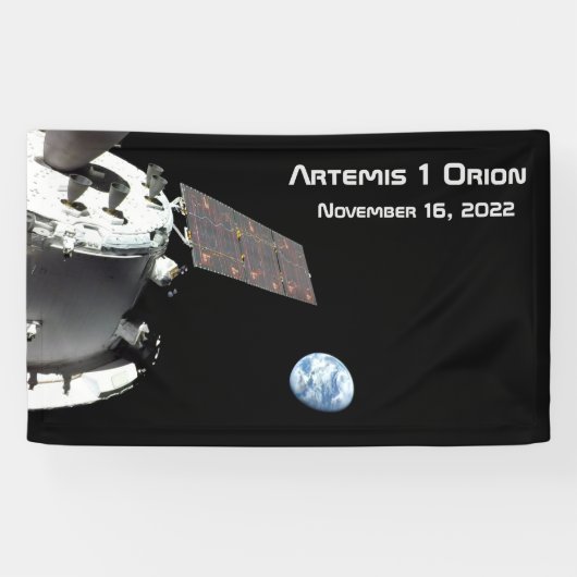 Artemis Orion Spacecraft Blue Marmer Spandoek (Horizontaal)