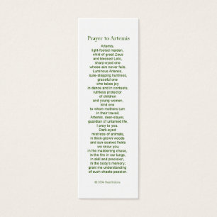 Artemis Prayer Kaart